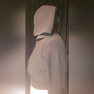 ALO Cropped Black fitted soft Hooded Jacket - Women s